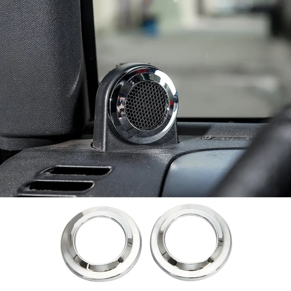 For 2007-2014 Jeep Wrangler JK JKU A-Pillar Speaker Ring Cover Trim