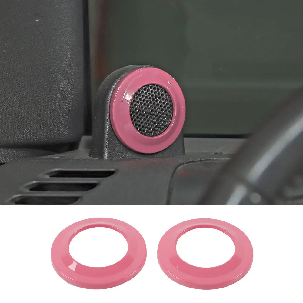 For 2007-2014 Jeep Wrangler JK JKU A-Pillar Speaker Ring Cover Trim