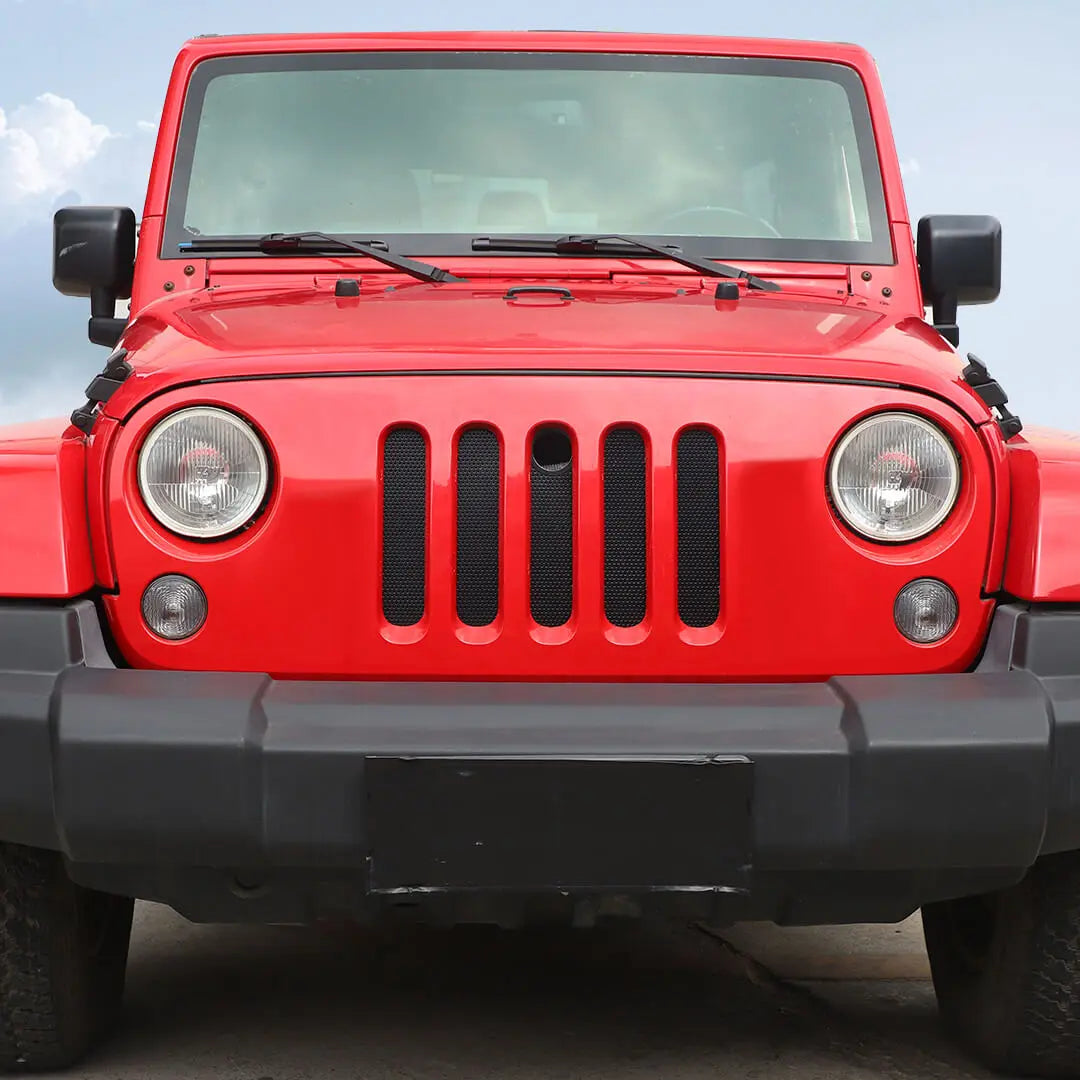 For 2007-2015 Jeep Wrangler JK Front Grille Mesh Tablet Insect Proof Net Accessories