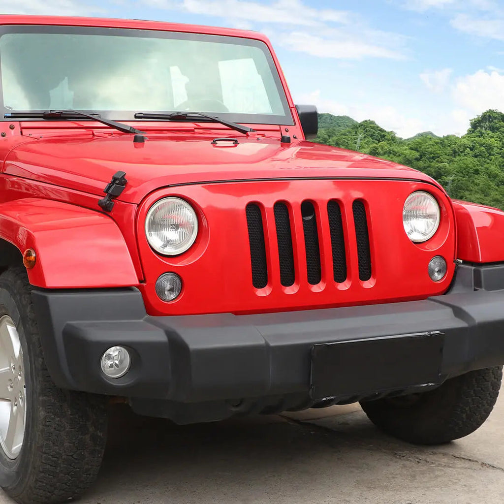 For 2007-2015 Jeep Wrangler JK Front Grille Mesh Tablet Insect Proof Net Accessories