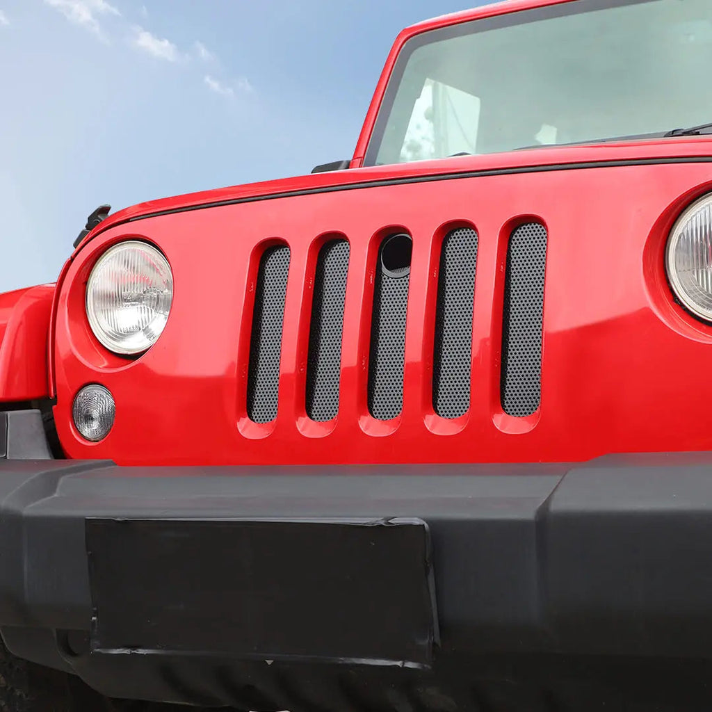 For 2007-2015 Jeep Wrangler JK Front Grille Mesh Tablet Insect Proof Net Accessories