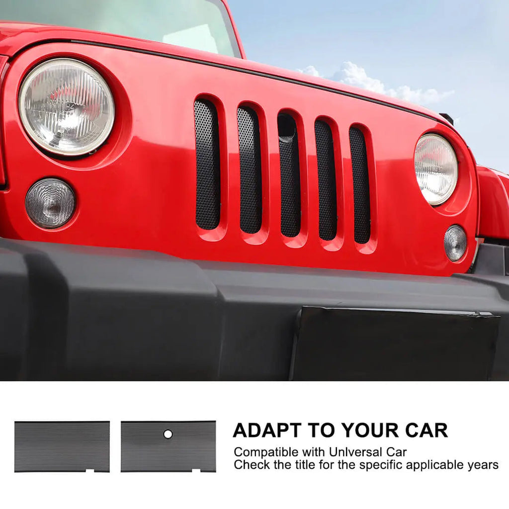 For 2007-2015 Jeep Wrangler JK Front Grille Mesh Tablet Insect Proof Net Accessories