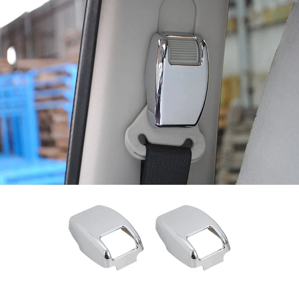 For 2007-2016 Jeep Compass/2011-2016 Patriot Interior Seat Safety Belt Button Cover Trim