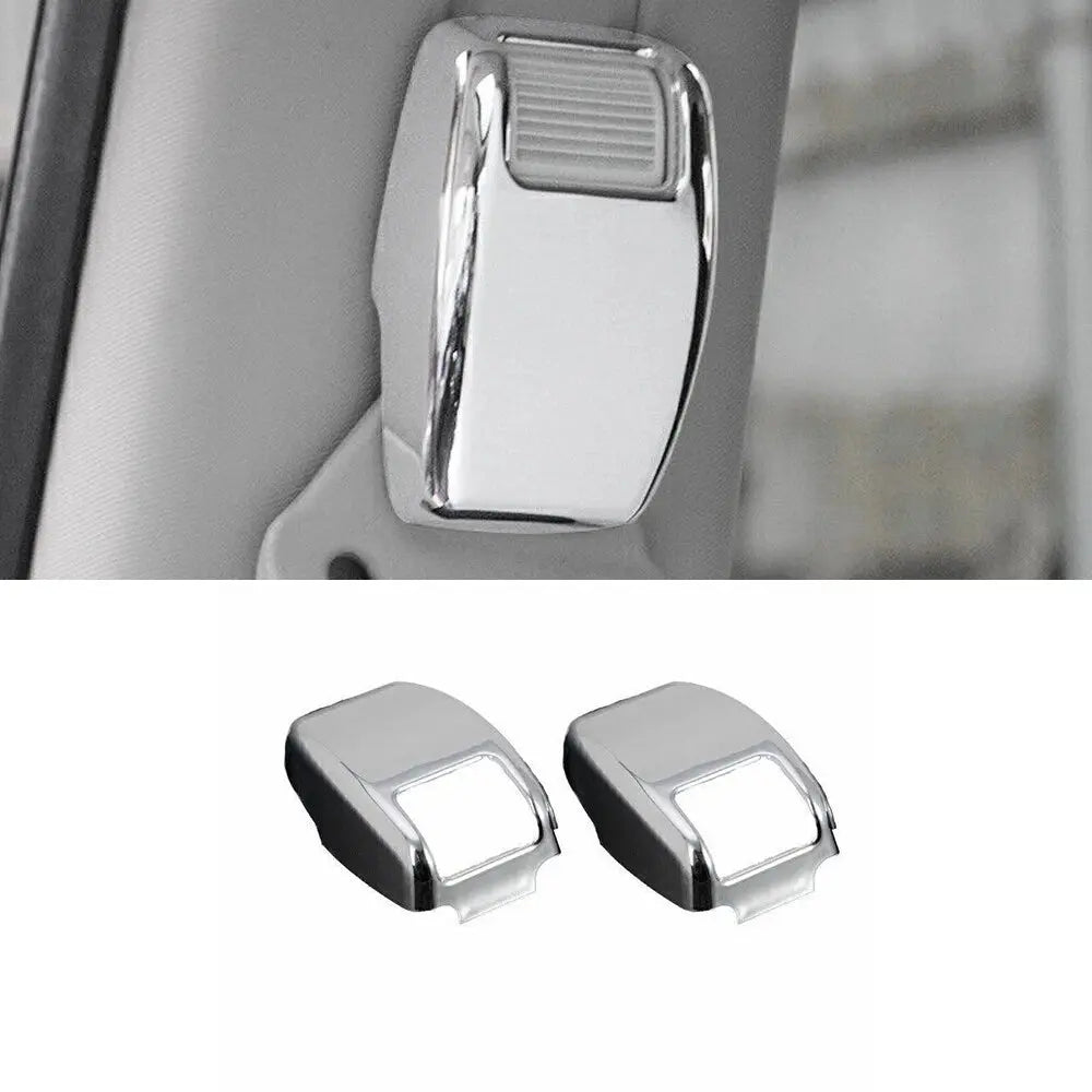 For 2007-2016 Jeep Compass/2011-2016 Patriot Interior Seat Safety Belt Button Cover Trim