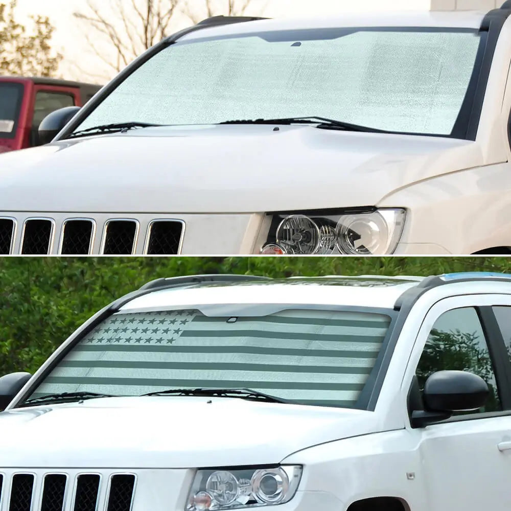 For 2007-2016 Jeep Compass Car Windshield Sunshade, Front Window Sun Shade Foldable Sun Visor Sunscreen