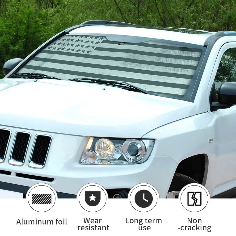 For 2007-2016 Jeep Compass Car Windshield Sunshade, Front Window Sun Shade Foldable Sun Visor Sunscreen