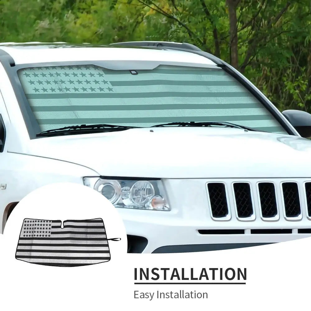For 2007-2016 Jeep Compass Car Windshield Sunshade, Front Window Sun Shade Foldable Sun Visor Sunscreen
