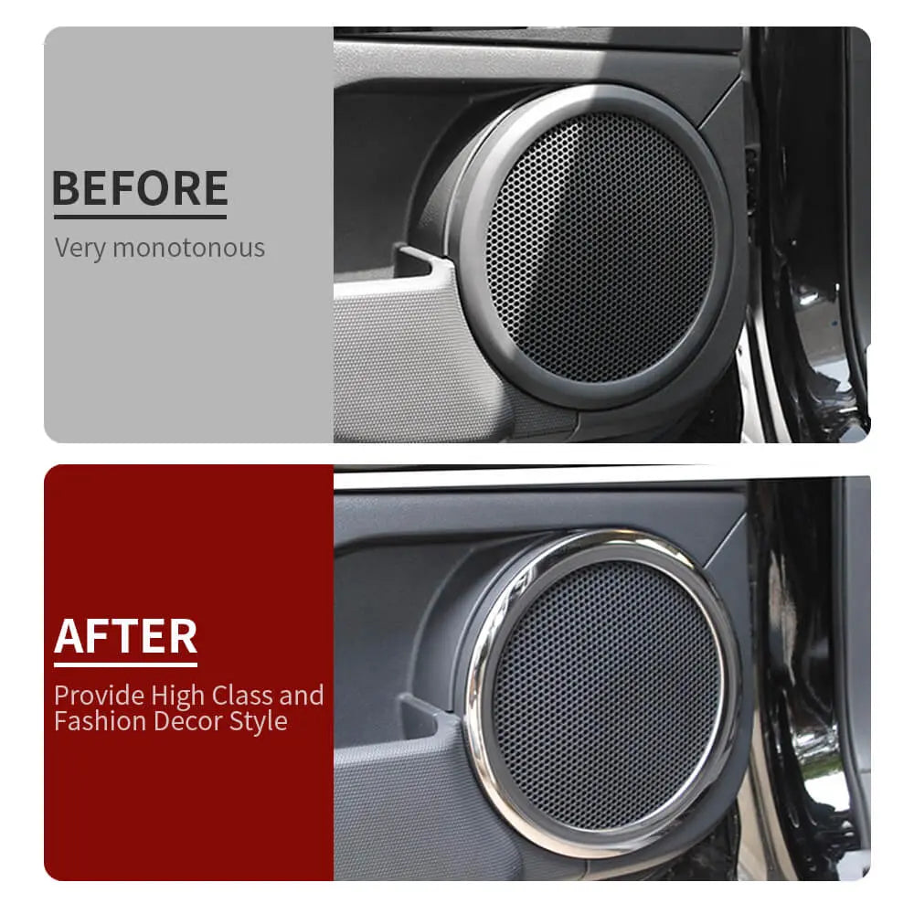For 2007-2016 Jeep Compass/2011-2016 Jeep Patriot Car Door Speaker Horn Collar Frame Ring Trim