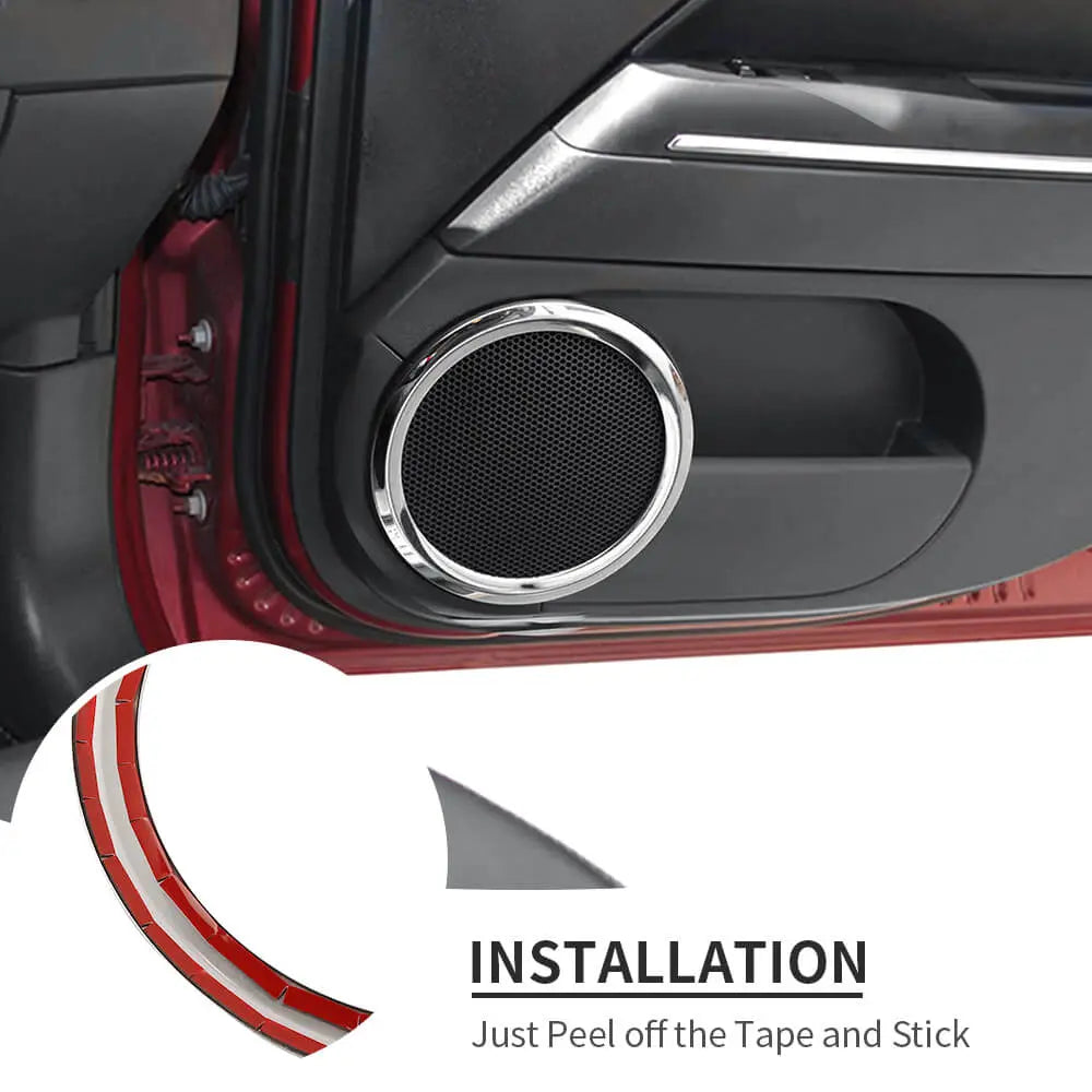 For 2007-2016 Jeep Compass/2011-2016 Jeep Patriot Car Door Speaker Horn Collar Frame Ring Trim