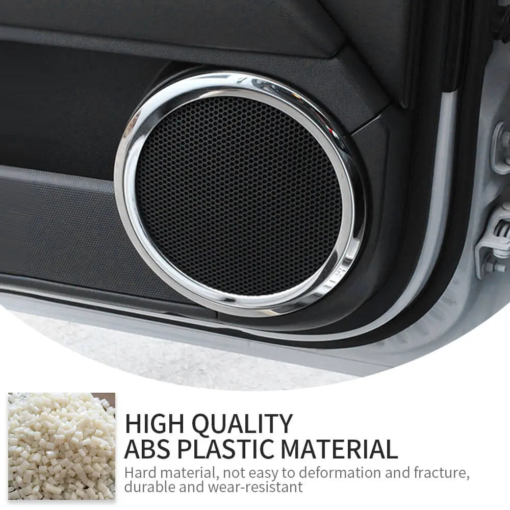 For 2007-2016 Jeep Compass/2011-2016 Jeep Patriot Car Door Speaker Horn Collar Frame Ring Trim