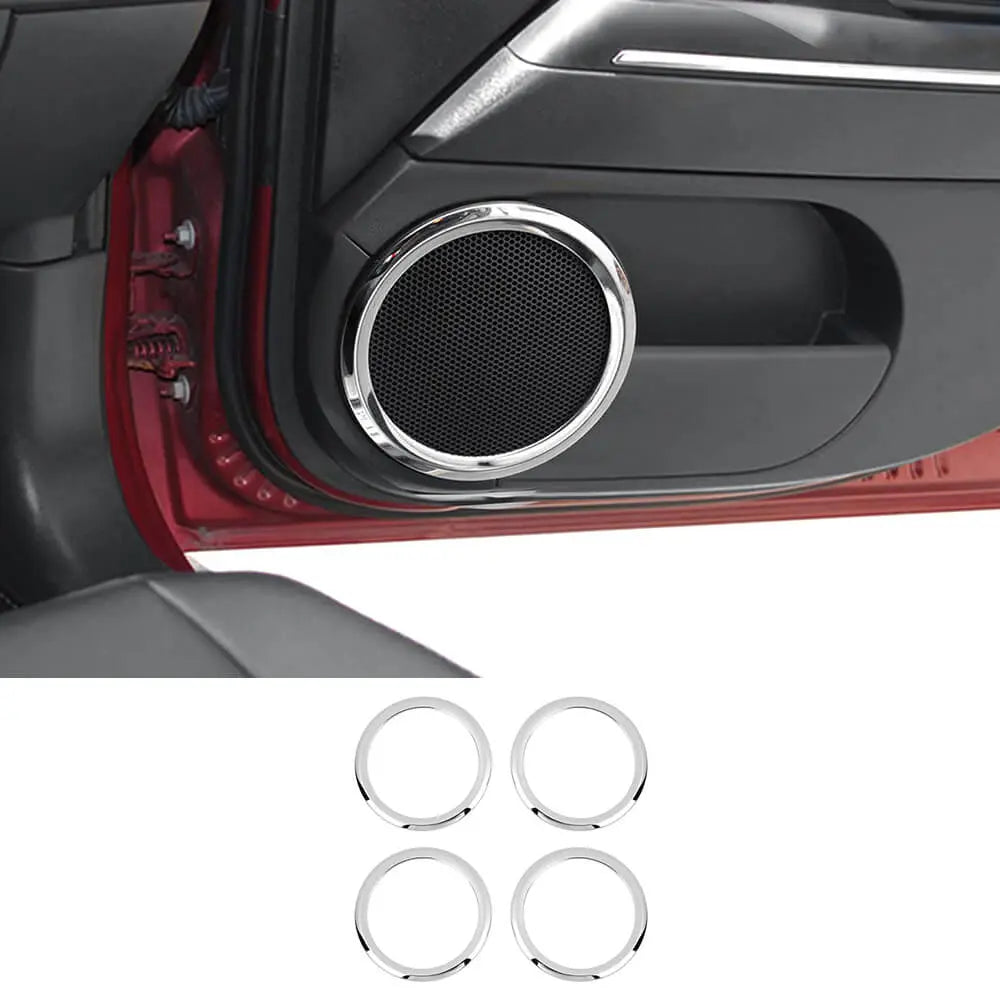 For 2007-2016 Jeep Compass/2011-2016 Jeep Patriot Car Door Speaker Horn Collar Frame Ring Trim