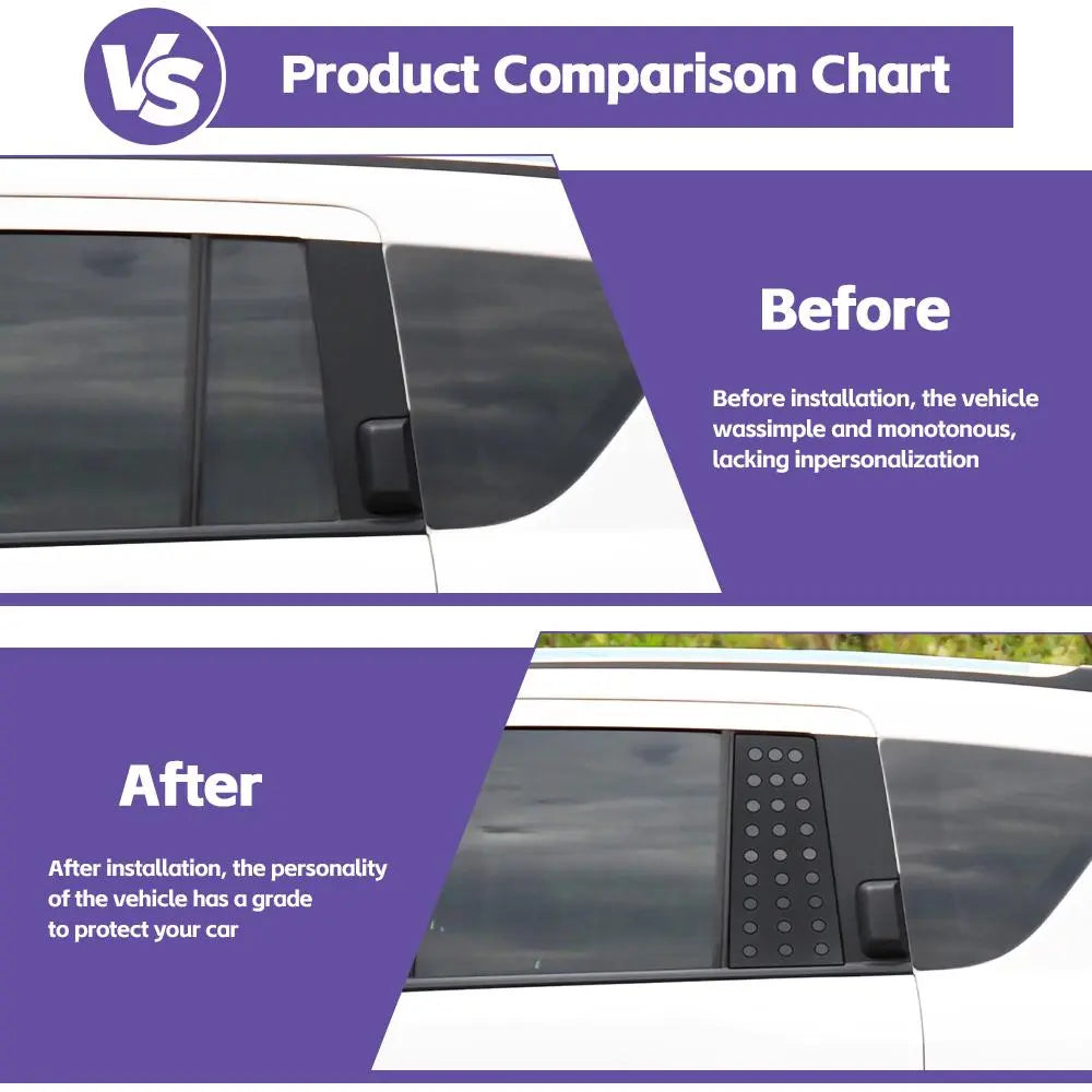 For 2007-2016 Jeep Compass Rear Small Window Glass Plate Panel Trim Cover