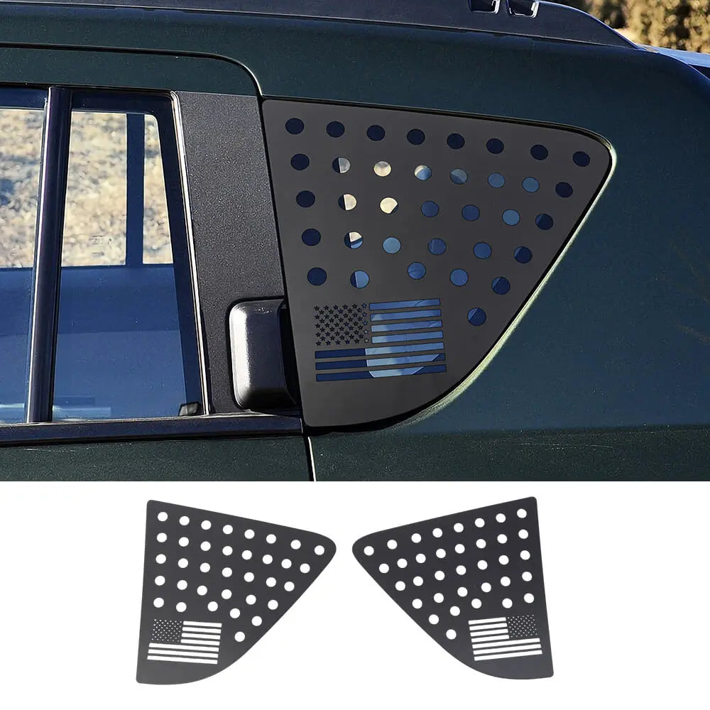 For 2007-2016 Jeep Compass Rear Window Cover Aluminum Alloy Glass Panel Black