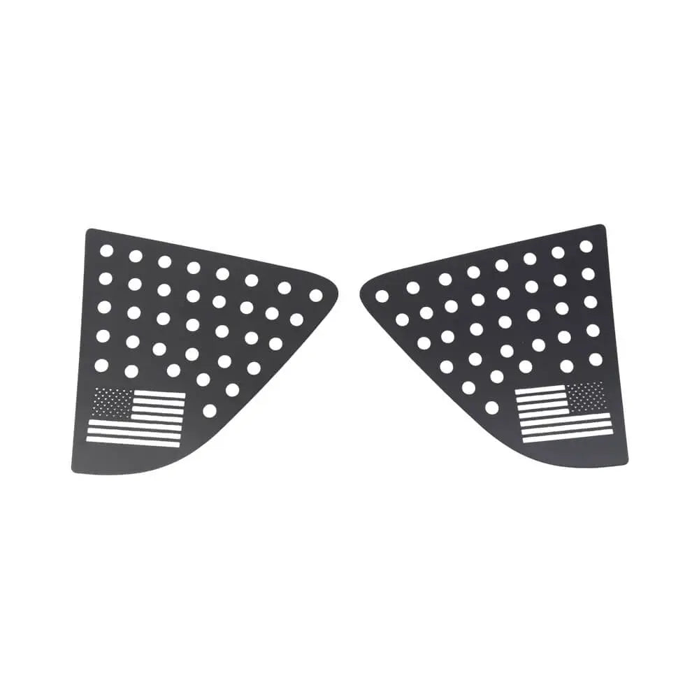 For 2007-2016 Jeep Compass Rear Window Cover Aluminum Alloy Glass Panel Black