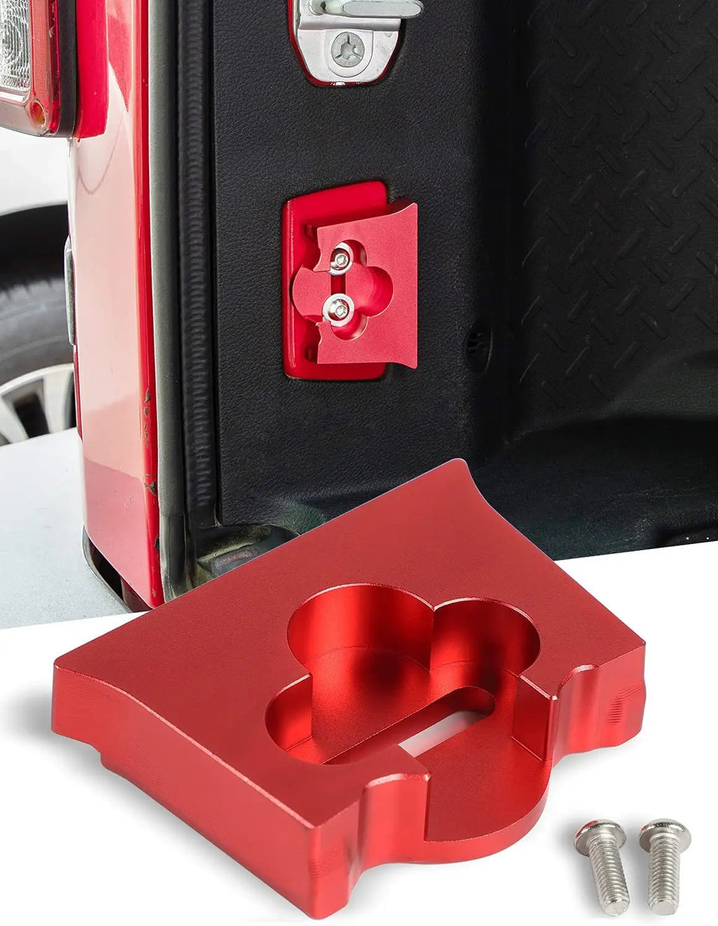 For 2007-2018 Jeep Wrangler JK JKU 2-Door & 4 Door Aluminum Alloy Rear Trunk Door Latch TL01 Tailgate Limiter