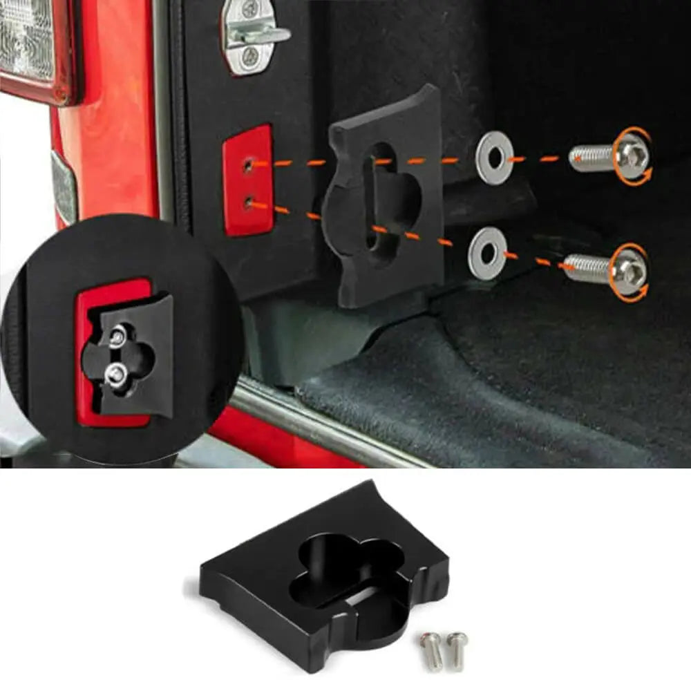 For 2007-2018 Jeep Wrangler JK JKU 2-Door & 4 Door Aluminum Alloy Rear Trunk Door Latch TL01 Tailgate Limiter