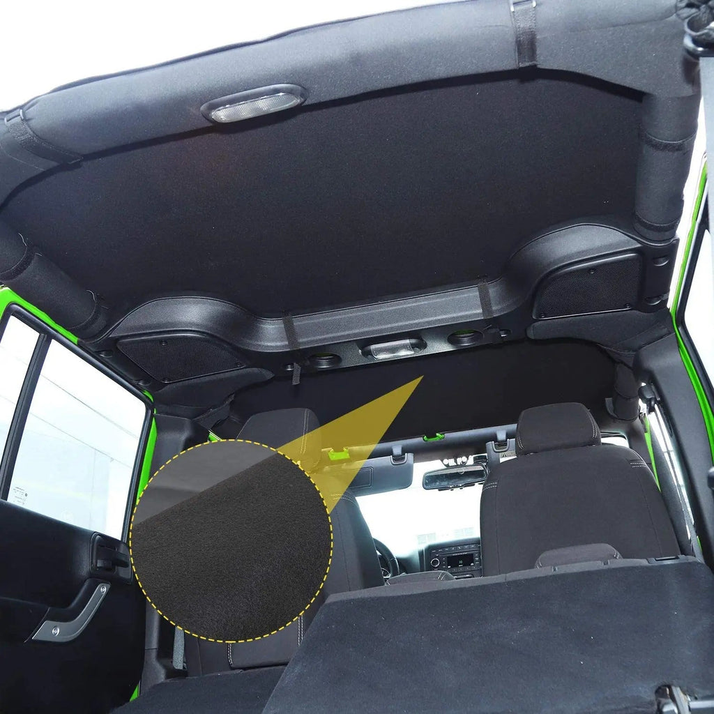 For 2007-2018 Jeep Wrangler JK JKU 4 Door Soft Leather Sunshade Top Full Length Cover Black