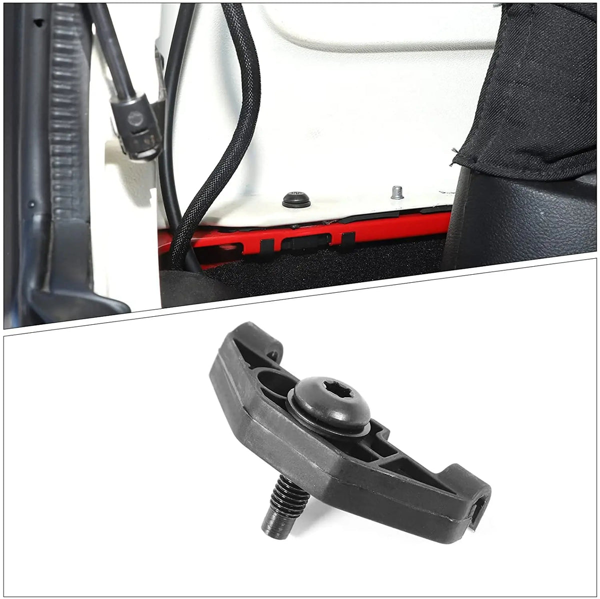 For 2007-2018 Jeep Wrangler JK JKU Hardtop Quick Removal Screws with Clips Replacement Bolts, Black