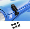 For 2007-2018 Jeep Wrangler JK JKU Hood Latches Factory Style Hood Catch Kits, Black