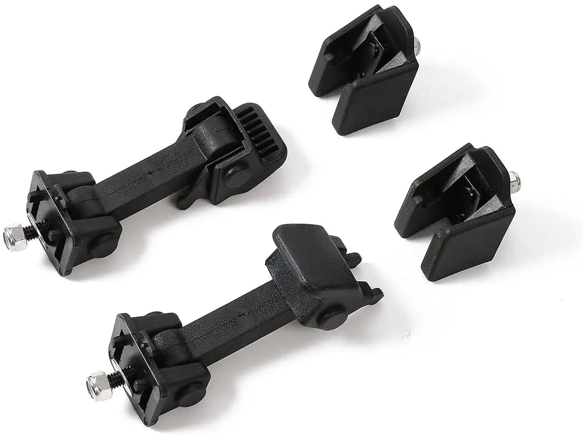 For 2007-2018 Jeep Wrangler JK JKU Hood Latches Factory Style Hood Catch Kits, Black