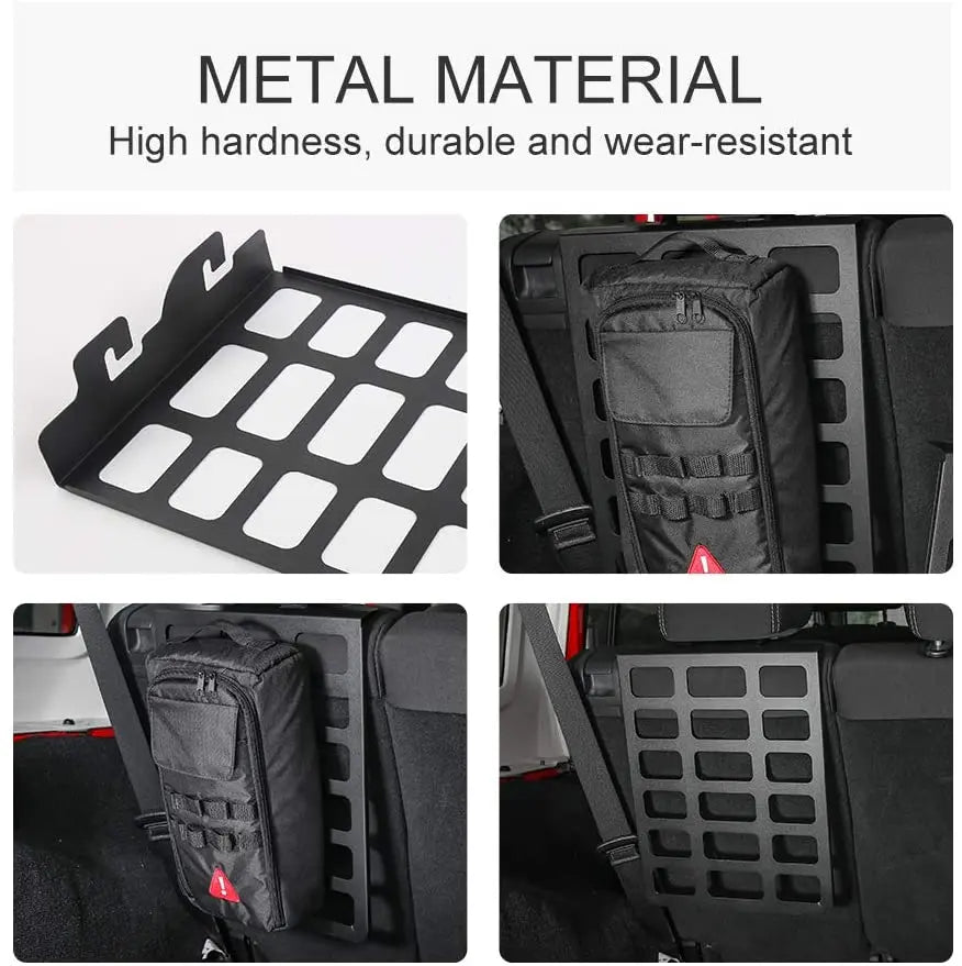 For 2007–2018 Jeep Wrangler JK JKU – Rear Seat & Trunk MOLLE Panel | Modular Tactical Storage System