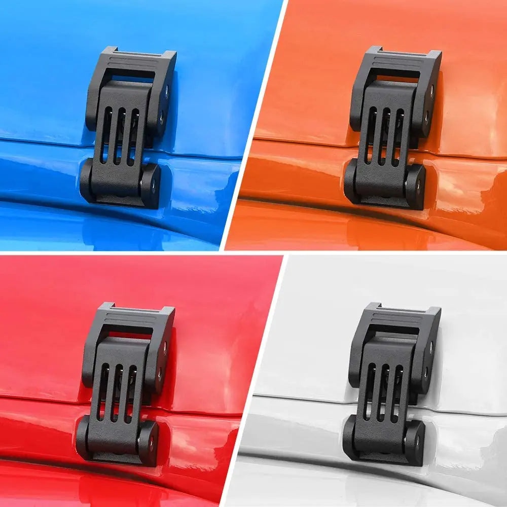 For 2007+ Jeep Wrangler JK JL Gladiator JT Stainless Steel Hood Catch Latches Kit