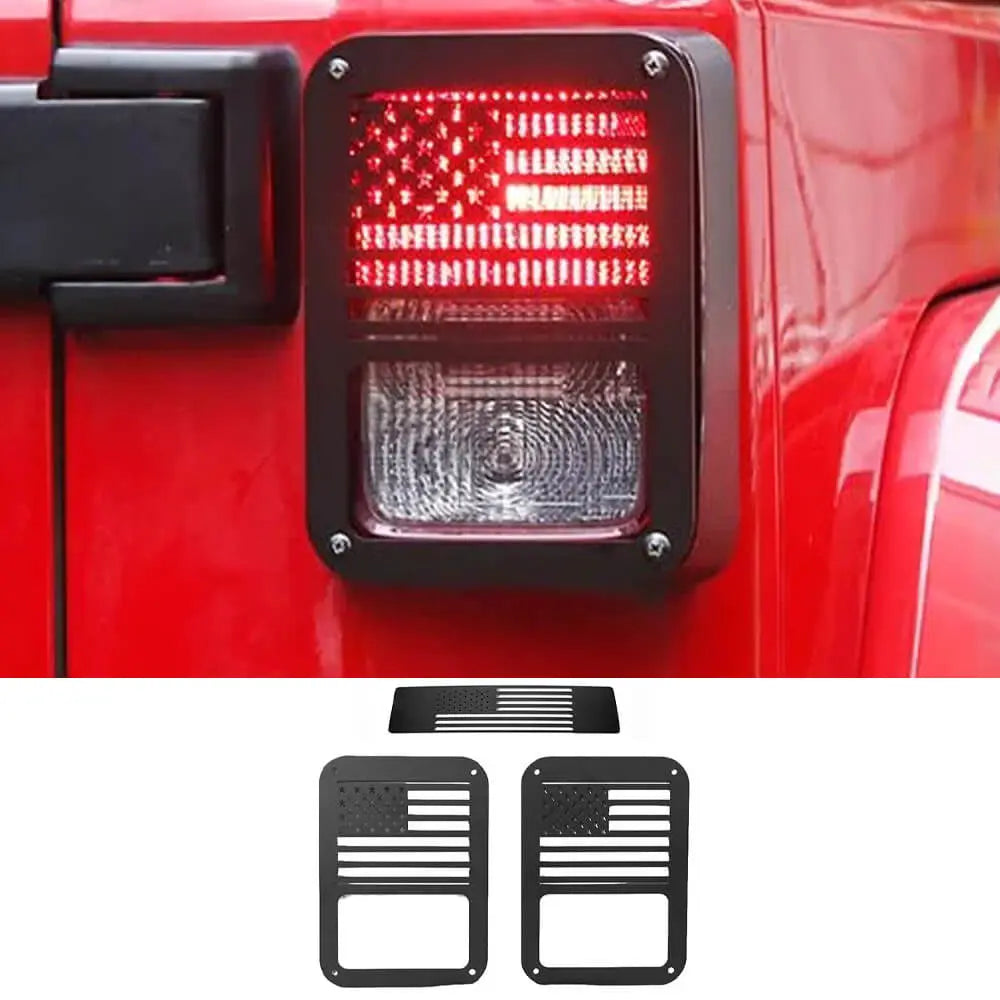 For 2007-2018 Jeep Wrangler JK JKU Tail Light & Third Brake Light Guards