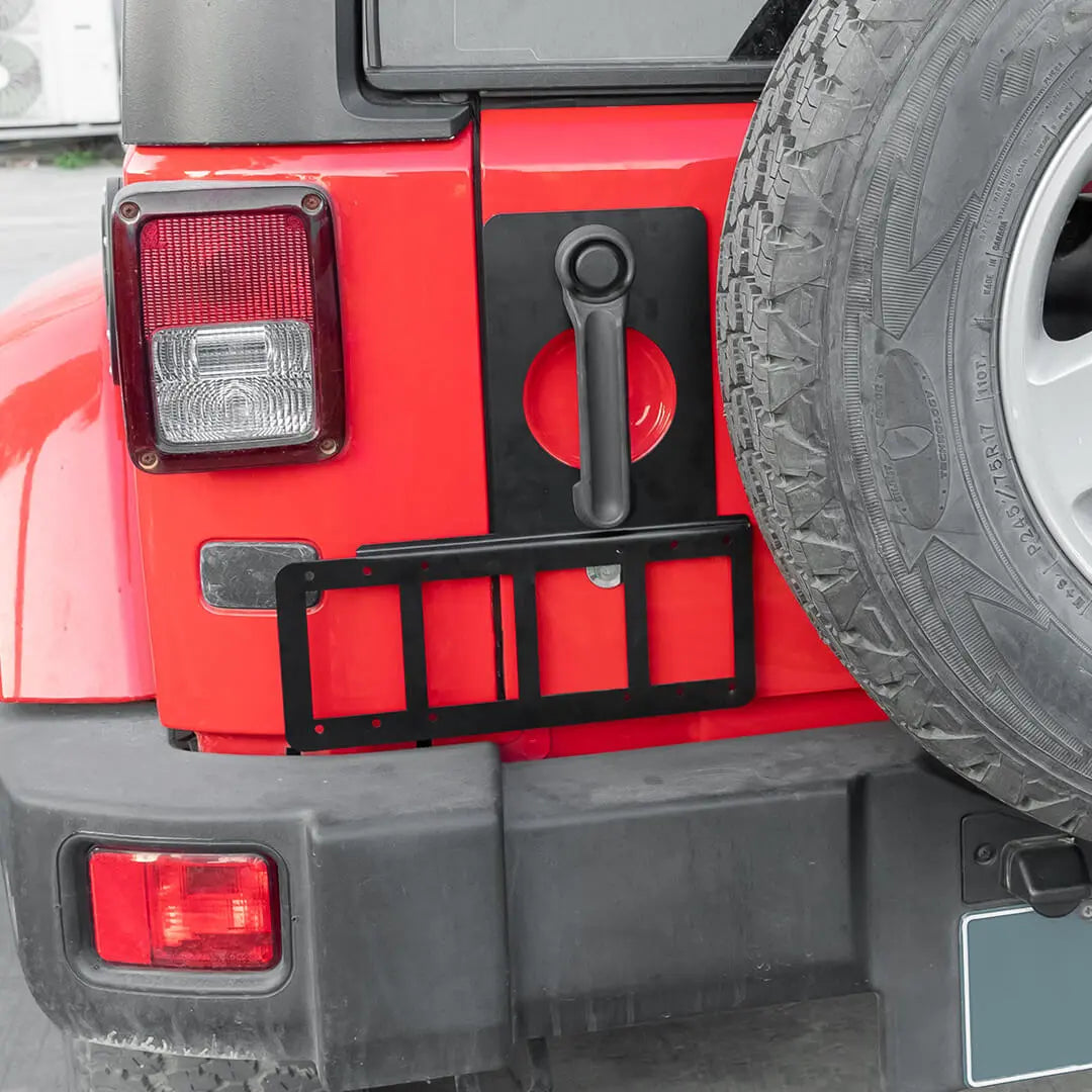 For 2007-2018 Jeep Wrangler JK Rear Tailgate License Plate Holder Frame Bracket