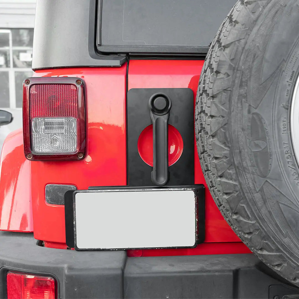 For 2007-2018 Jeep Wrangler JK Rear Tailgate License Plate Holder Frame Bracket