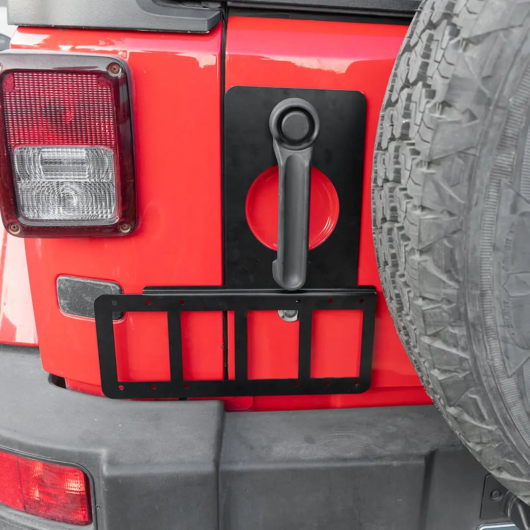 For 2007-2018 Jeep Wrangler JK Rear Tailgate License Plate Holder Frame Bracket