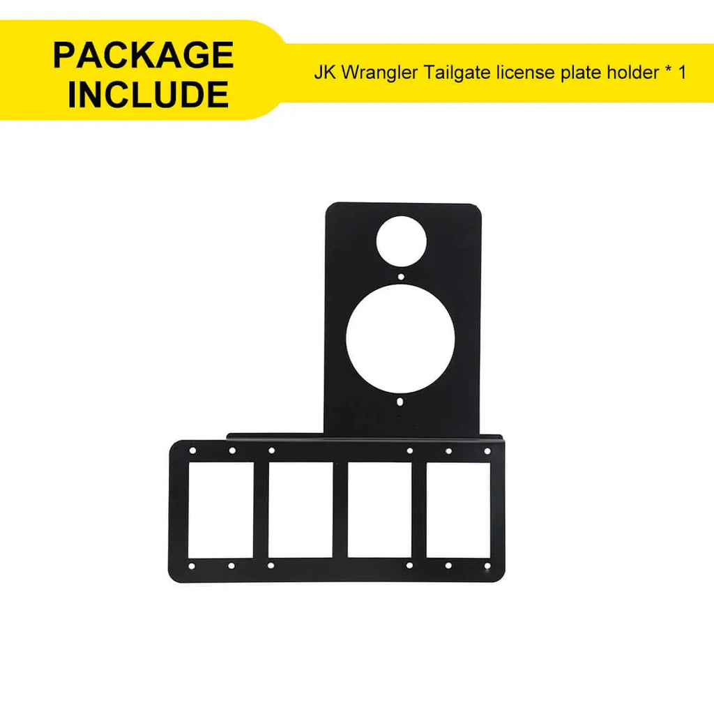 For 2007-2018 Jeep Wrangler JK Rear Tailgate License Plate Holder Frame Bracket