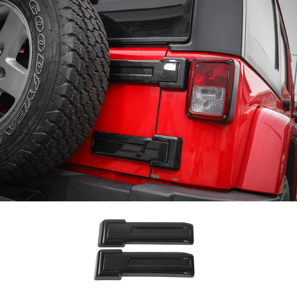 For 2007-2018 Jeep Wrangler JK JKU Tailgate Hinge Spare Tire Bracket Cover Trim
