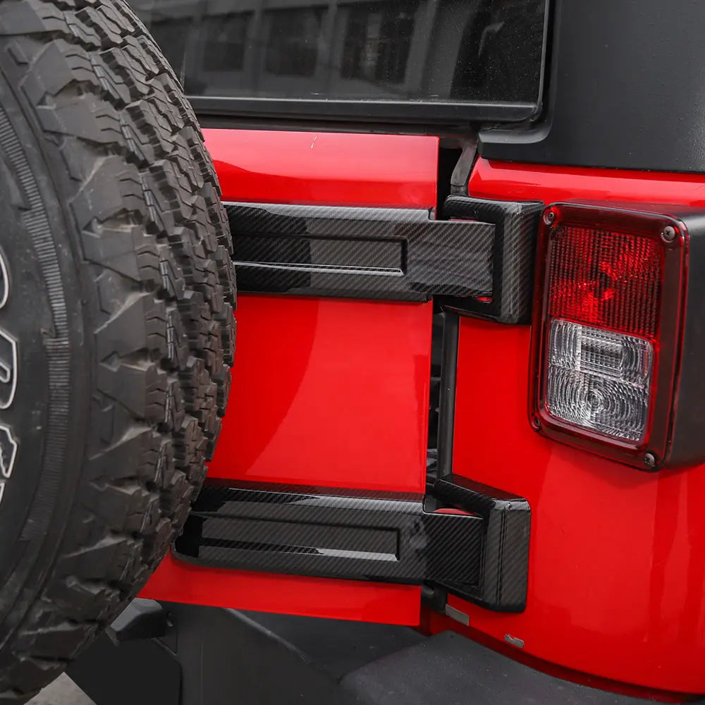 For 2007-2018 Jeep Wrangler JK JKU Tailgate Hinge Spare Tire Bracket Cover Trim