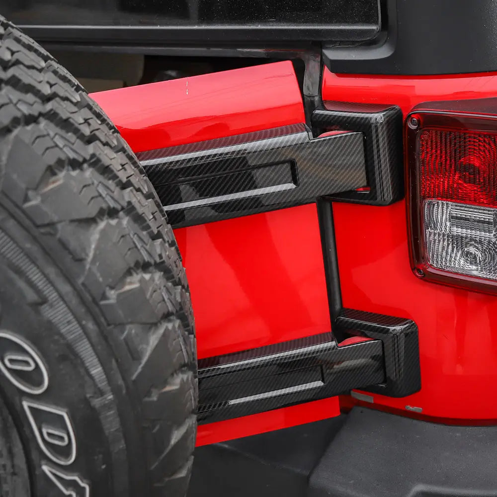 For 2007-2018 Jeep Wrangler JK JKU Tailgate Hinge Spare Tire Bracket Cover Trim