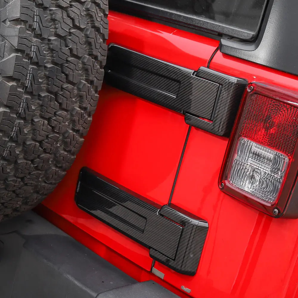 For 2007-2018 Jeep Wrangler JK JKU Tailgate Hinge Spare Tire Bracket Cover Trim
