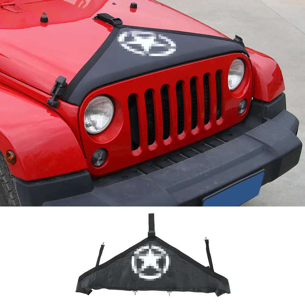For 2007-2018 Jeep JK JKU Hood Cover Engine Hood Bra Front Protector
