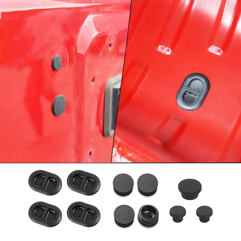 For 2007-2018 Jeep Wrangler JK 11x Tailgate Hole Floor Drain Chassis Plugs Dustproof