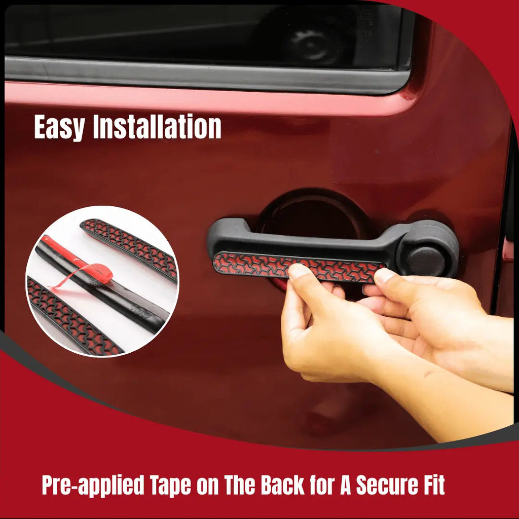 For 2007-2018 Jeep Wrangler JK 2-Door Exterior Door Grab Handle Insert Trim, Texture