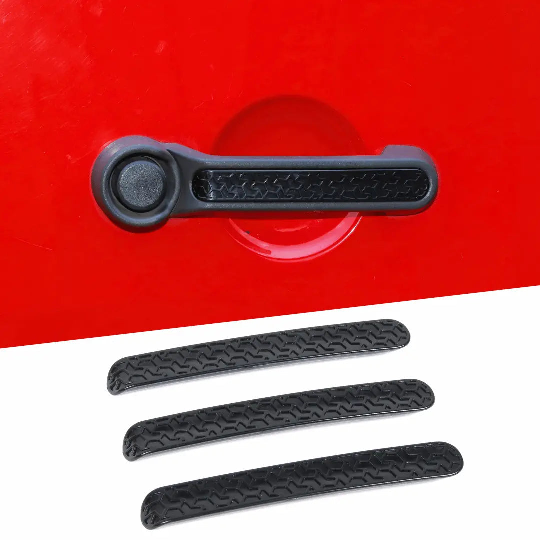 For 2007-2018 Jeep Wrangler JK 2-Door Exterior Door Grab Handle Insert Trim, Texture