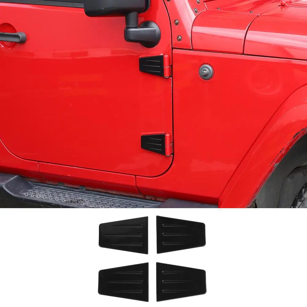 For 2007-2018 Jeep Wrangler JK 2 Door Hinge Cover Trim Upgrade Black