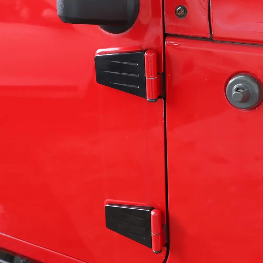 For 2007-2018 Jeep Wrangler JK 2 Door Hinge Cover Trim Upgrade Black