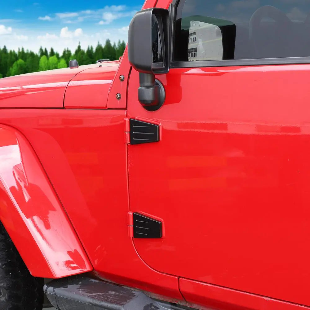 For 2007-2018 Jeep Wrangler JK 2 Door Hinge Cover Trim Upgrade Black