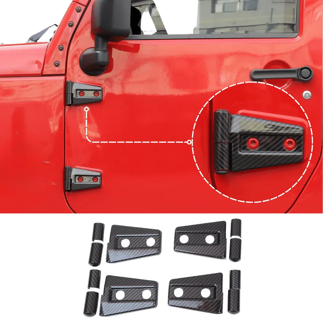 For 2007-2018 Jeep Wrangler JK 2-Door Hinge Covers Protector Trim Kit,4pcs