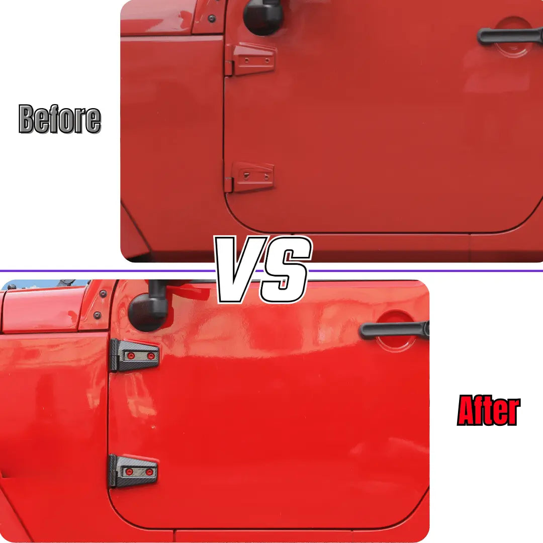 For 2007-2018 Jeep Wrangler JK 2-Door Hinge Covers Protector Trim Kit,4pcs