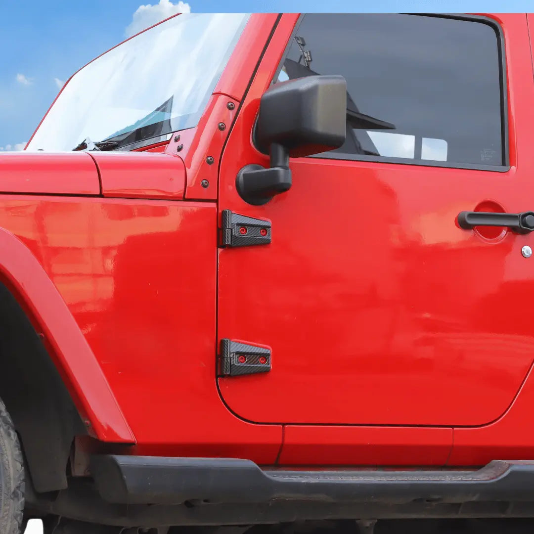 For 2007-2018 Jeep Wrangler JK 2-Door Hinge Covers Protector Trim Kit,4pcs