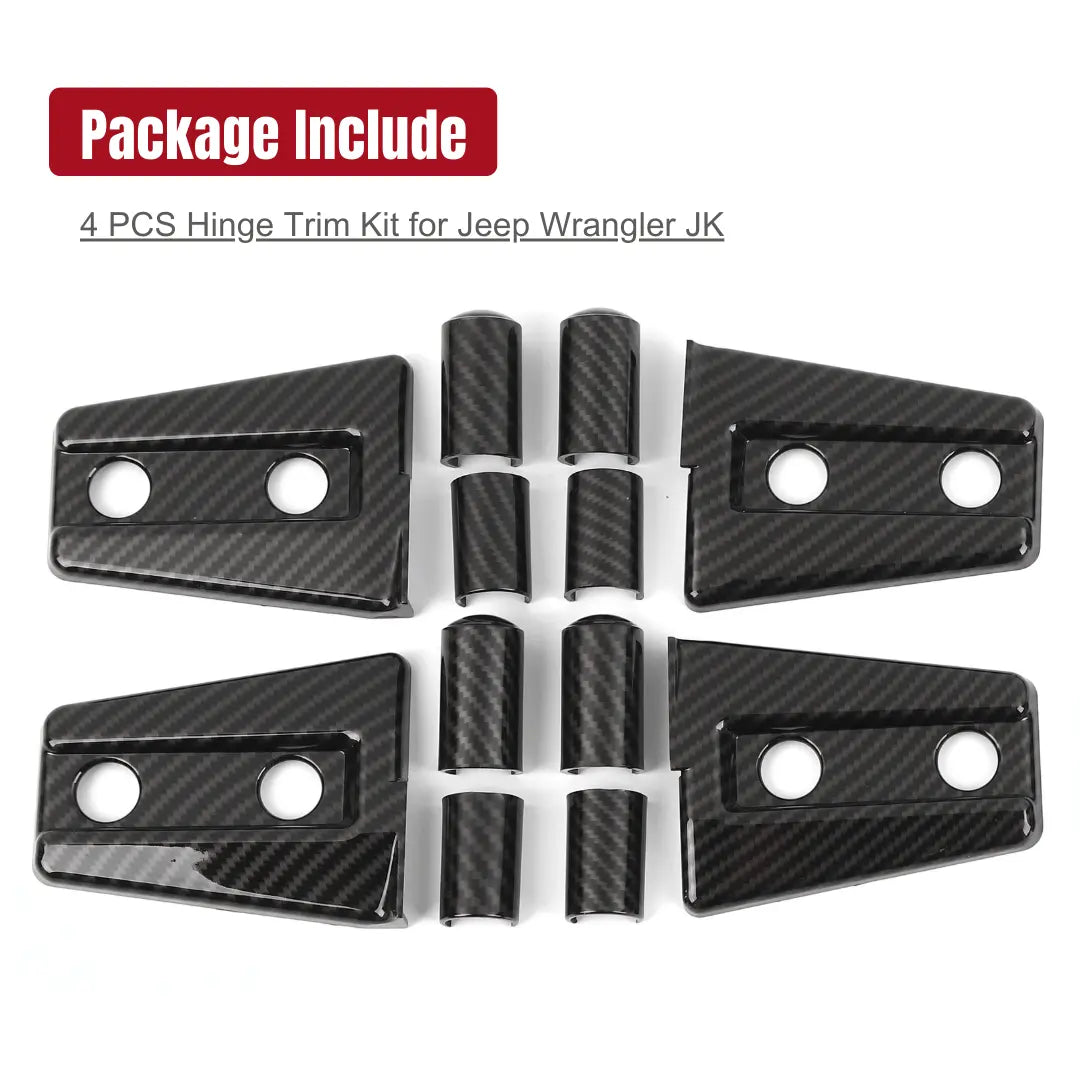 For 2007-2018 Jeep Wrangler JK 2-Door Hinge Covers Protector Trim Kit,4pcs