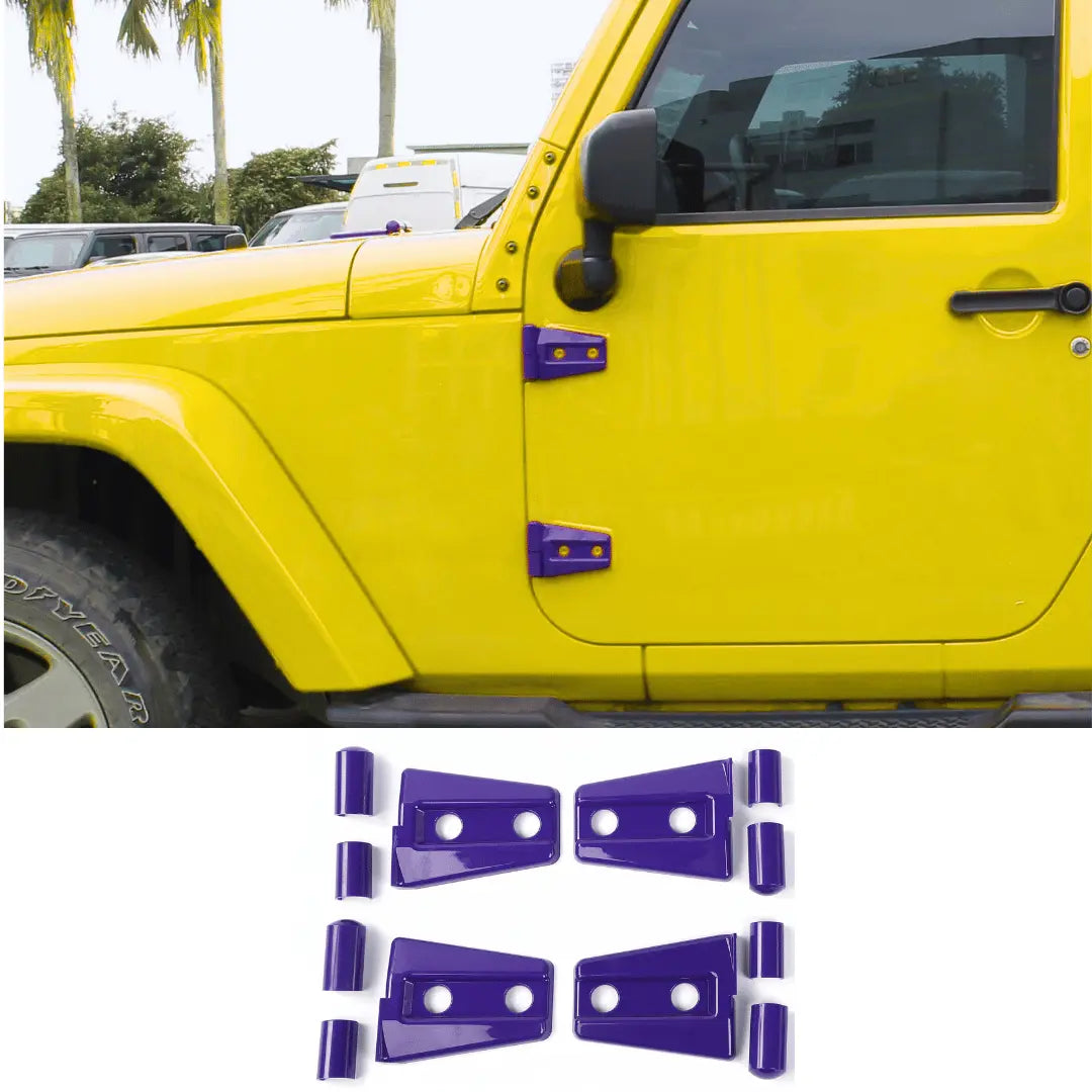 For 2007-2018 Jeep Wrangler JK 2-Door Hinge Covers Protector Trim Kit,4pcs