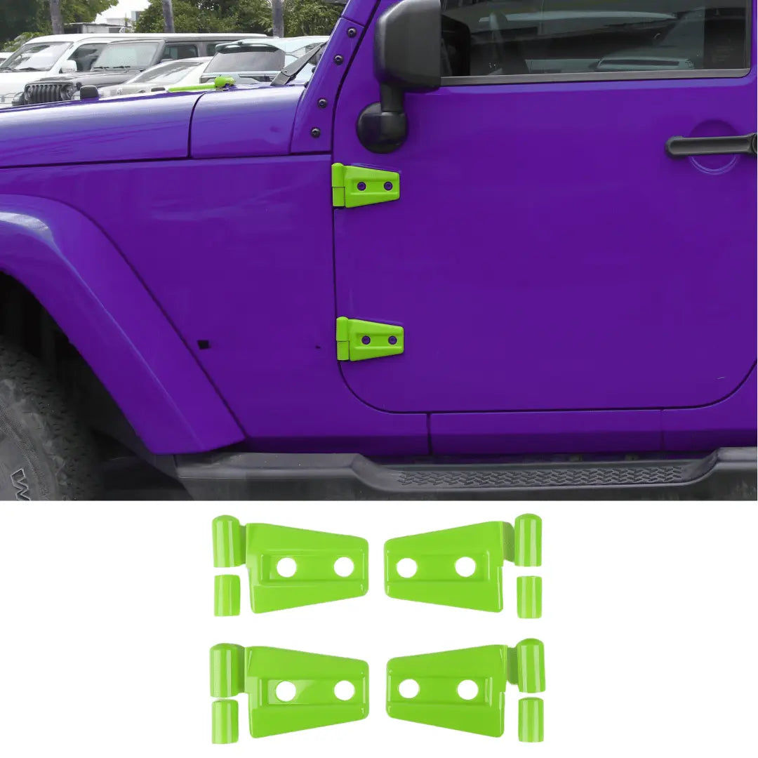 For 2007-2018 Jeep Wrangler JK 2-Door Hinge Covers Protector Trim Kit,4pcs
