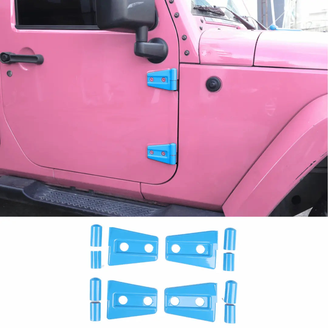 For 2007-2018 Jeep Wrangler JK 2-Door Hinge Covers Protector Trim Kit,4pcs
