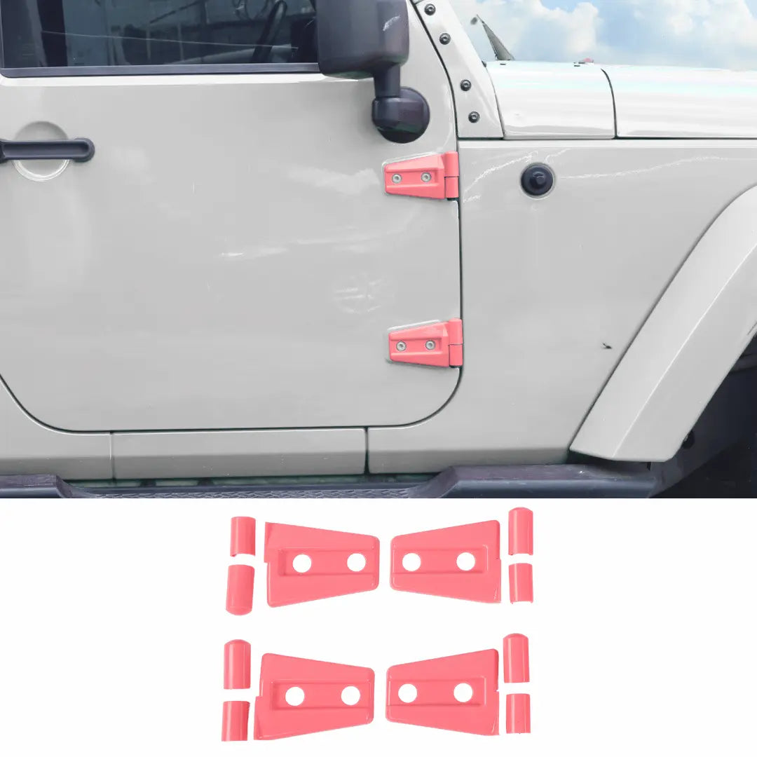 For 2007-2018 Jeep Wrangler JK 2-Door Hinge Covers Protector Trim Kit,4pcs